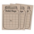 thumbnail image 1 of Inkdotpot 50Rustic Kraft Mason JarBingoGameCardsFor Bridal Wedding Shower Bachelorette Party Bulk Blank Square Fill In Gift Ideas, 1 of 7