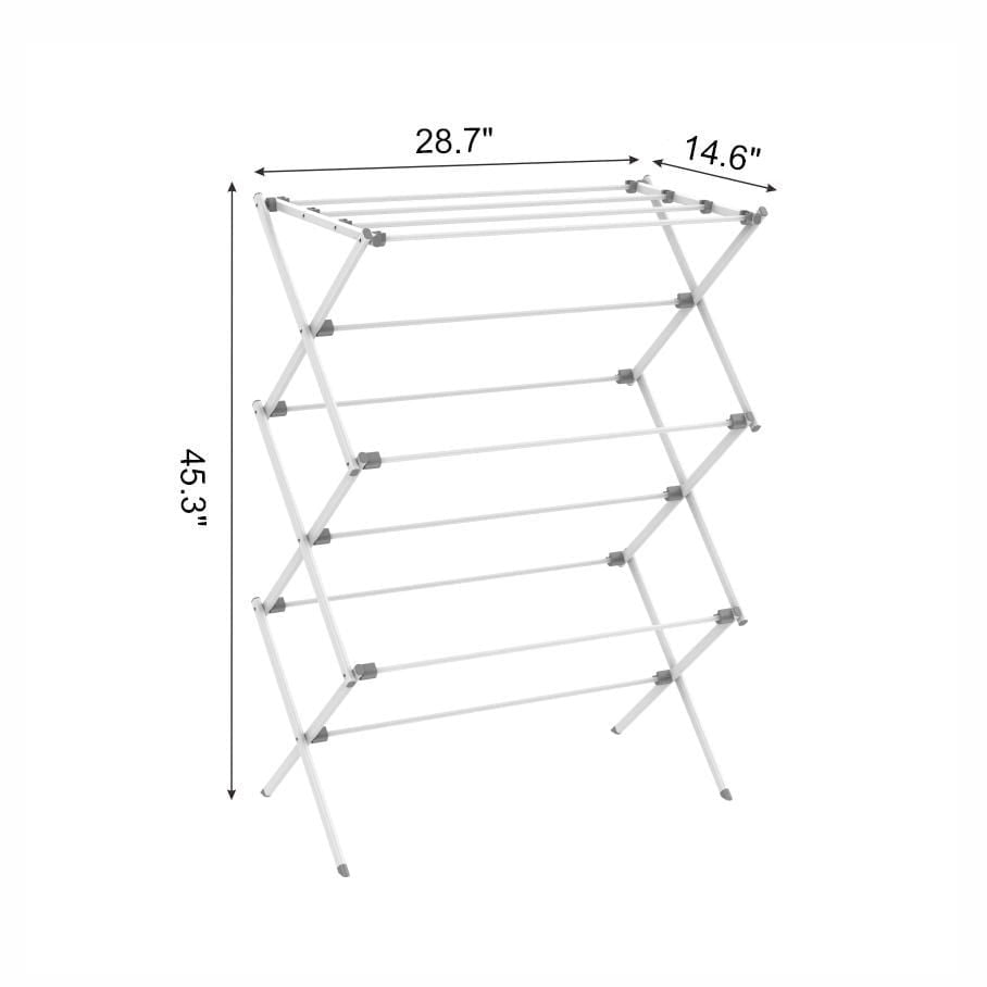 Mainstays Folding Drying Rack for Clothes, 28.7inWx14.6inDx45.3inH