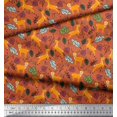thumbnail image 3 of Soimoi Velvet Fabric Leaves & Reindeer Animal Decor Fabric Printed Yard 58 Inch Wide, 3 of 3