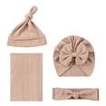thumbnail image 1 of Wrap Blanket Baby Turban Hat Bowknot Headband Blanket Infant Sleeping Bag Shower Gift Baby Bedding Crib Sets Boy Baby Bedding Baby Bedding Crib Sets, 1 of 8