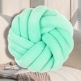 thumbnail image 4 of YAOMOBB Handmade Throw Pillows Breathable Knot Pillow Ball Round Handmade Throw Pillows with Braided Design, 4 of 7
