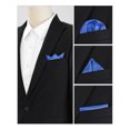 thumbnail image 4 of INSPIRE CHIC Men's Pocket Square Solid Color Handkerchiefs Self-folded For Wedding Party Royal blue One Size, 4 of 4