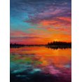 thumbnail image 1 of Qisvanset Abstract Wave Sunset Canvas Print 12x16 Inch Hotel Scenic Art, 1 of 8