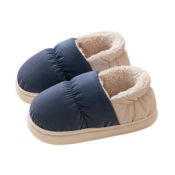 Toddler Slippers,Girls Cozy Winter Indoor Slippers Soft Sole Home Footwear for Toddlers Kids,Kids Slippers,Blue,5.5-6 Years