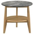 thumbnail image 4 of Coaster Bradley Round SmartTop Wood End Side Table in Gray/Natural, 4 of 9