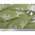 thumbnail image 2 of Soimoi Crepe Silk Fabric Bird & Tree Block Print Fabric by The Yard 42 Inch Wide, 2 of 4
