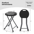 thumbnail image 3 of Gymax 18''H Folding Stool Portable & Foldable Camping Chair w/ Built-in Handle, 3 of 8