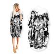 thumbnail image 3 of xinchenyuan Robes d'Art Imprimé 3D Mode Décontractée Mi-Longue Vêtements pour Femmes Poche Manches Longues Haut R10, 3 of 7