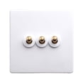 thumbnail image 1 of ziyahi Switch Wall Button Socket Lever Toggle Control White Improvement Antique Household Brass Light Panel Accessory Supply Connector 3, 1 of 5