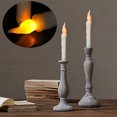 thumbnail image 2 of 6pcs LED Simulation Long Candle Lights Electronic Flameless Taper Candles Romantic Party Decor for Halloween Thanksgiving Wedding (Flickering Yellow Light 2.0*17), 2 of 7