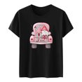 thumbnail image 4 of Meichang T-Shirts de la Saint-Valentin pour Femmes, T-Shirt Graphique Cœur d'Amour, Manches Courtes, Col Rond, Décontracté, Blouses, Joyeuse Saint-Valentin, 4 of 5