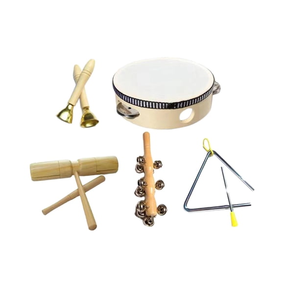 Ensemble Éducatif de Musique en Bois Compétences en Résolution de Problèmes Apprentissage Précoce Percussion 5 Pcs