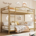 thumbnail image 1 of Bunk Bed Twin Over Twin with Ladder & Full Safety Guardrail, Heavy Duty Metal 400 LBS Weight Capacity, Space-Saving Design, Noise Free & No Box Spring Needed, Easy Assembly, 1 of 7