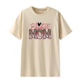 thumbnail image 4 of EQWLJWE Hauts d'Été pour Femmes Hauts pour Femmes en Liquidation Chemises d'Été Aguichant pour Femmes Col Rond Manches Courtes Hauts Imprimés Blouse Régulière, 4 of 5