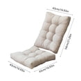 thumbnail image 4 of Feltree Thickened Suede Folding Cushion 2-Piece Set for Chair Recliner and Rocking Chair - Comfortable Support with Easy Clean Home Decor, 4 of 8