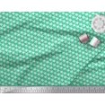 thumbnail image 3 of Soimoi Green Moss Georgette Fabric Texture & White Star Printed Fabric 1 Yard 42 Inch Wide, 3 of 3