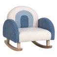 thumbnail image 1 of Costway Kids Rocking Chair Children Armchair Velvet Upholstered Sofa w/ Solid Wood Legs, 1 of 10