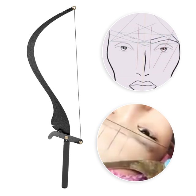 Eyebrow Mapper With Strings, Eyebrow Line Mark Ruler Microblading Tool Set For Mapping Precise Lines For Eyebrow Color Eyebrow Silver
