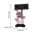 thumbnail image 2 of Hearth & Gear Chef Statue Resin Italian Chef Kitchen Decoration With Welcome Board Decoration Chef Welcome Sign Suitable For Home Bars Restaurants Coffee Mailbox Ornament Great Grandma Christmas, 2 of 6