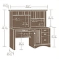 thumbnail image 5 of Sauder Harbor View Computer Desk with Hutch in Antiqued White, 5 of 5