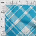 thumbnail image 2 of oneOone Cotton Jersey Turquoise Blue Fabric Check Sewing Craft Projects Fabric Prints By Yard 58 Inch Wide, 2 of 4