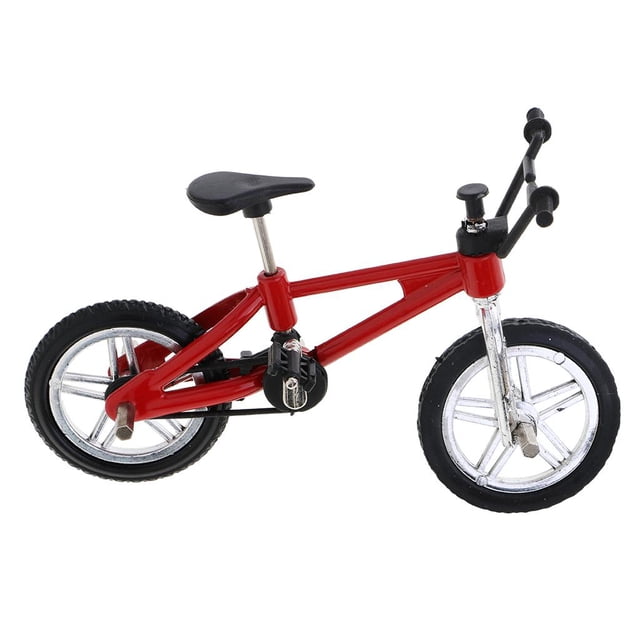 lionlar Vélo de Doigt en Alliage Mini Vélo de Doigt Modèle Jouet pour Garçons Collection 4 Couleurs Rouge