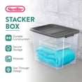 thumbnail image 4 of Sterilite 108 Qt Clear Stacker Storage Container w/ Latching Lid, 12 Pack, 4 of 8