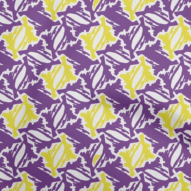 oneOone Georgette Viscose Violet Fabric Abstracts Craft Projects Decor Fabric Printed By The Yard 42 Inch Wide