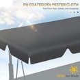 thumbnail image 4 of Outsunny Swing Canopy Replacement for 2/3 Seater Outdoor Swing, Black, 4 of 10