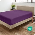 thumbnail image 4 of Bare Home Fitted Sheet - Premium 1800 Collection - Deep Pocket - Ultra-Soft Wrinkle Resistant - Twin, Plum, 4 of 7