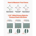 thumbnail image 4 of KFFKFF Bottom Locking Privacy Slats, Single-Wall Vertical Bottom-Locking Slats for Chain-Link Fence, High-Density HDPE Chain Link Slats Ideally Fit 5' High Fence, 4 of 9