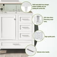 thumbnail image 3 of 30" Bathroom Vanity , Modern Bathroom Cabinet with Sink Combo Set, Bathroom Storage Cabinet with a Soft Closing Door and 3 Drawers, Solid Wood Frame(White), 3 of 37
