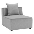thumbnail image 2 of Modway Saybrook Fabric Upholstered Outdoor Patio Sofa Armless Chair in Gray, 2 of 7