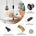 thumbnail image 3 of Unique Bargains 15.4Ft Pendant Light Cord Kit, Plug in E26 Socket Hanging Light with Switch Industrial Vintage Twisted Rope, Red Copper, 3 of 7