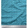 thumbnail image 1 of Soimoi Crepe Silk Fabric Artistic Leaves Printed Fabric 1 Yard 42 Inch Wide, 1 of 5