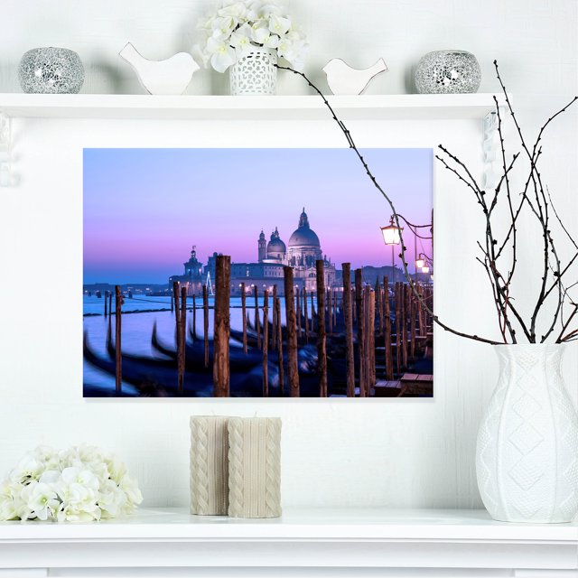 Venice Sunset Panorama at Twilight - Extra Large Seascape Art Canvas