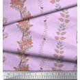 thumbnail image 2 of Soimoi Poly Crepe Fabric Bird,Cage & Floral Artistic Print Fabric by The Yard 42 Inch Wide, 2 of 3