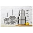 thumbnail image 3 of HENCKELS Classic Clad Elite 10 Piece 18/10 Stainless Steel Cookware Set, 3 of 5