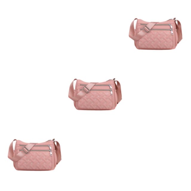 Baohd Polyester Crossbody Bag With Premiun Large Capacity And Multiple Occations Messenger Bag Gift pink 3Set