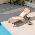 thumbnail image 2 of Topbuy Chaise Longue d'Extérieur Chaise de Bronzage Mobile avec 6 Positions Inclinables Auvent Réglable Pare-Soleil Porte-Gobelet et Roues, 2 of 8