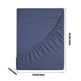 thumbnail image 3 of Estbridge Drap-Housse Grand de Luxe à Poches Profondes Drap-Housse Grand Doux Rafraîchissant Tissage Satin Agrafes Extra Longues Drap-Housse Format Grand Blanc, 3 of 8