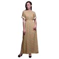 thumbnail image 1 of Bimba Rayon Nasturtium Leaves Ladies Long Gown Boho Beach Cocktail Party Maxi SlitDress-X-Large, 1 of 6