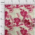 thumbnail image 2 of oneOone Viscose Chiffon Red Fabric Asian Floral Craft Projects Decor Fabric Printed By The Yard 42 Inch Wide, 2 of 4