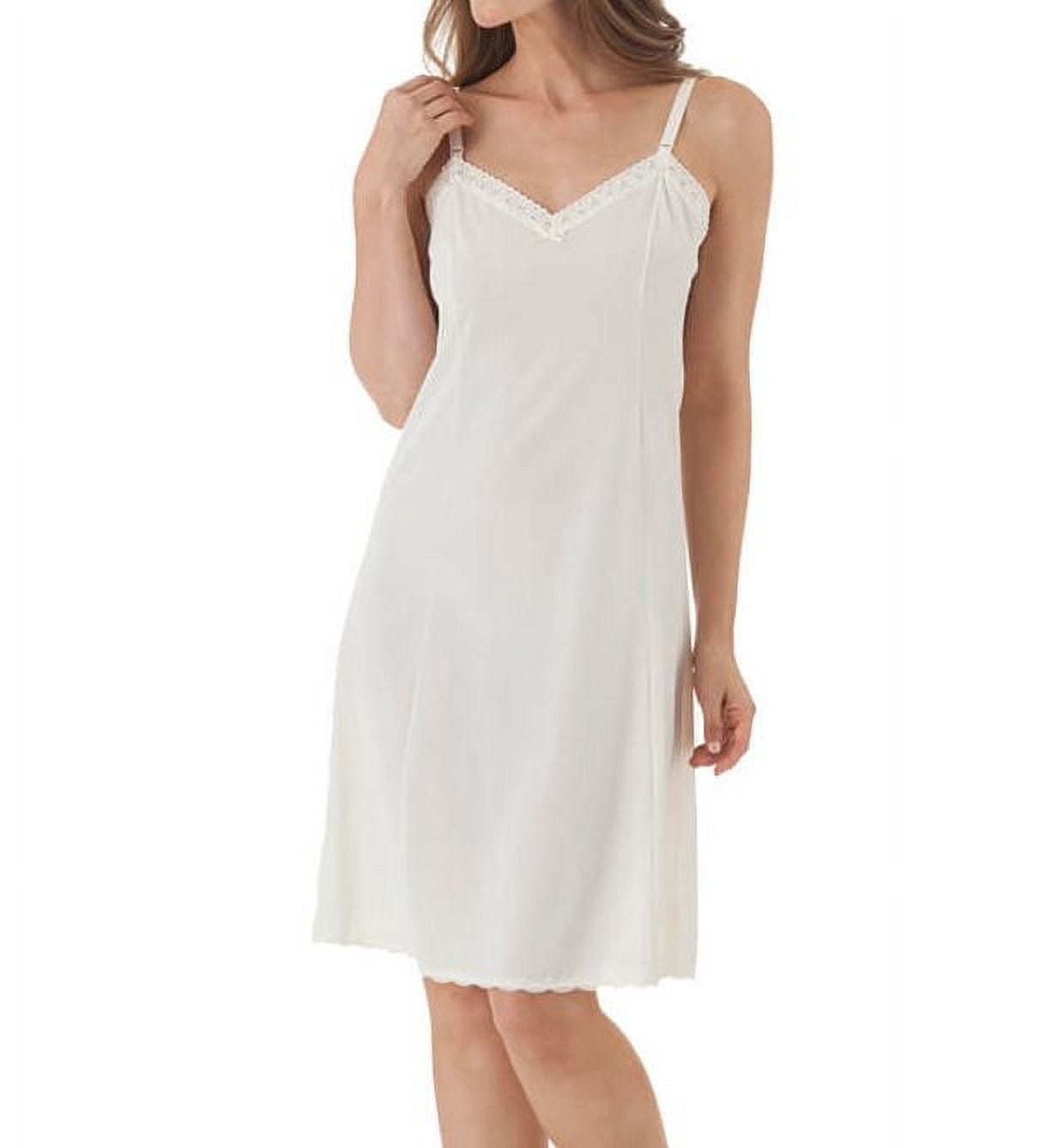 Women's Shadowline 27304 Adjustable Strap 25 Inch Daywear Full Slip (Ivory 42)