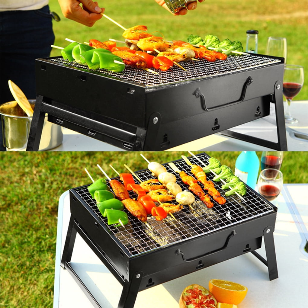 VONKY Portable Charcoal Barbecue Grill With Lots Of Ventilation Openings Outdoor Cooking Camping BBQ Grill