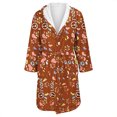 thumbnail image 4 of Jindong Plush Robes for Women Women's Fleece Plush Robe Long Warm Plush Bathrobe Loungewear Jacket Printed Comfort Robe Womens Robes, 4 of 5