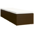 thumbnail image 5 of vidaXL Chaise Longue avec Coussin et Table à Thé en Rotin Synthétique Brun, 5 of 5