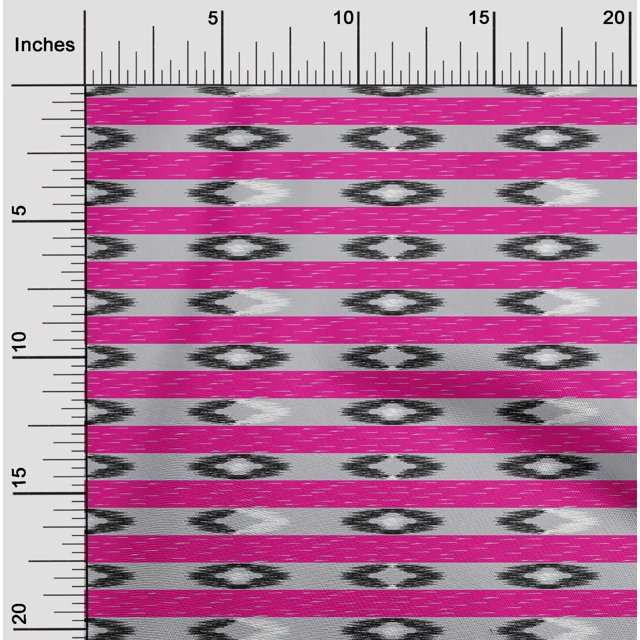 oneOone Polyester Lycra Fabric Stripe Ikat Fabric Prints By Yard 56 Inch Wide