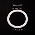 thumbnail image 2 of Unique Bargains 2' OD 1.6' ID Loose Leaf Rings Binder Ring Plastic O Rings for Book Scrapbook, White 50 Pack, 2 of 6
