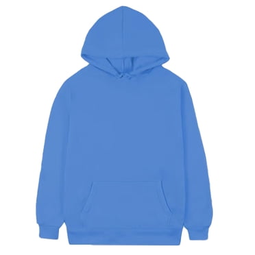 Lovzfmll Men's Solid Color Hooded Pullover with Pocket Long Sleeve Sweatshirt, Hoodie for Everyday Casual Comfort Blue, M